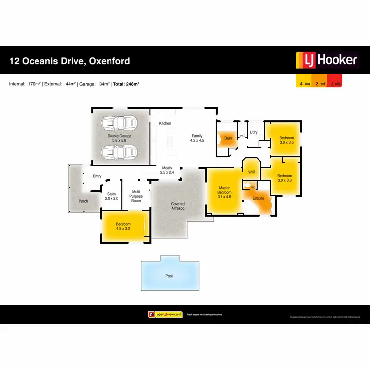 Floorplan of Homely house listing, 12 Oceanis Drive, Oxenford QLD 4210