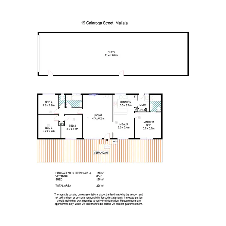 Floorplan of Homely house listing, 19 Calaroga Street, Mallala SA 5502