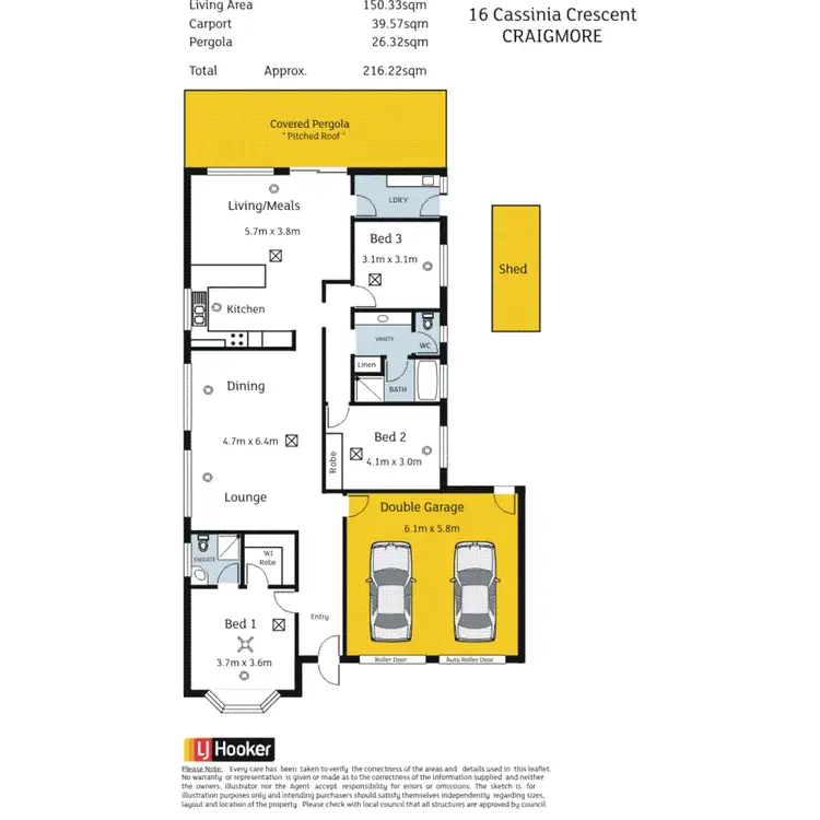 Floorplan of Homely house listing, 16 Cassinia Street, Craigmore SA 5114