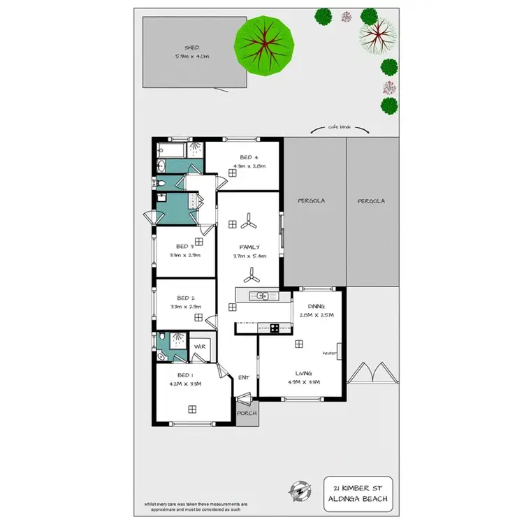 Floorplan of Homely house listing, 21 Kimber Street, Aldinga Beach SA 5173