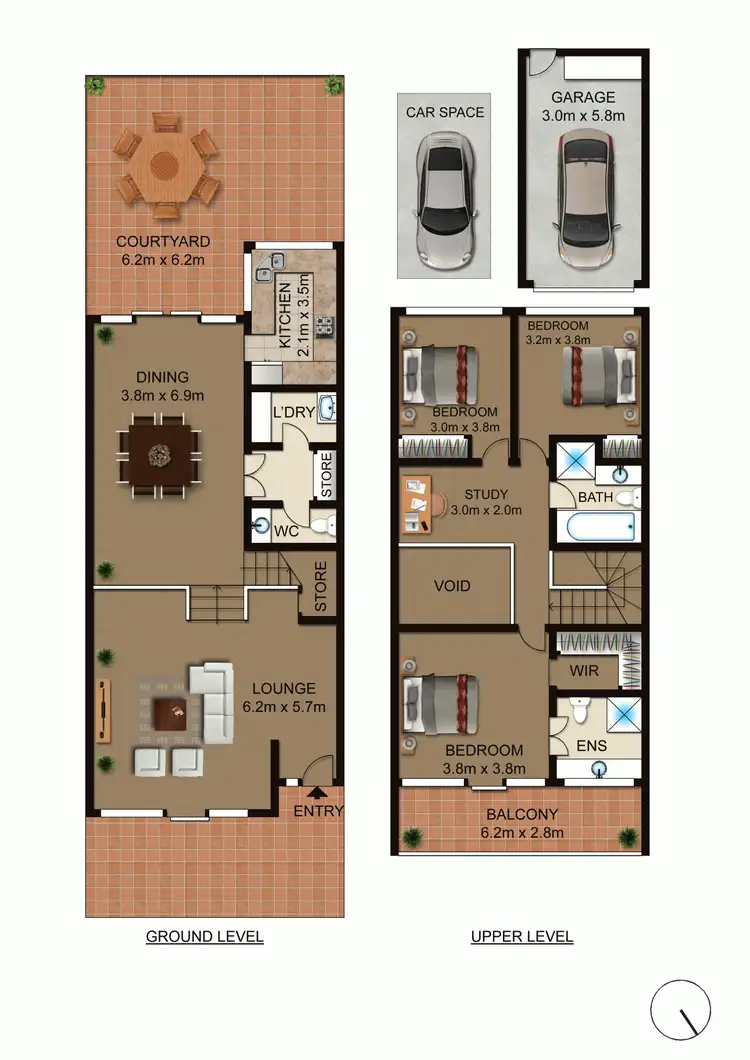 Floorplan of Homely townhouse listing, 18 Gosse Street, Kingston ACT 2604
