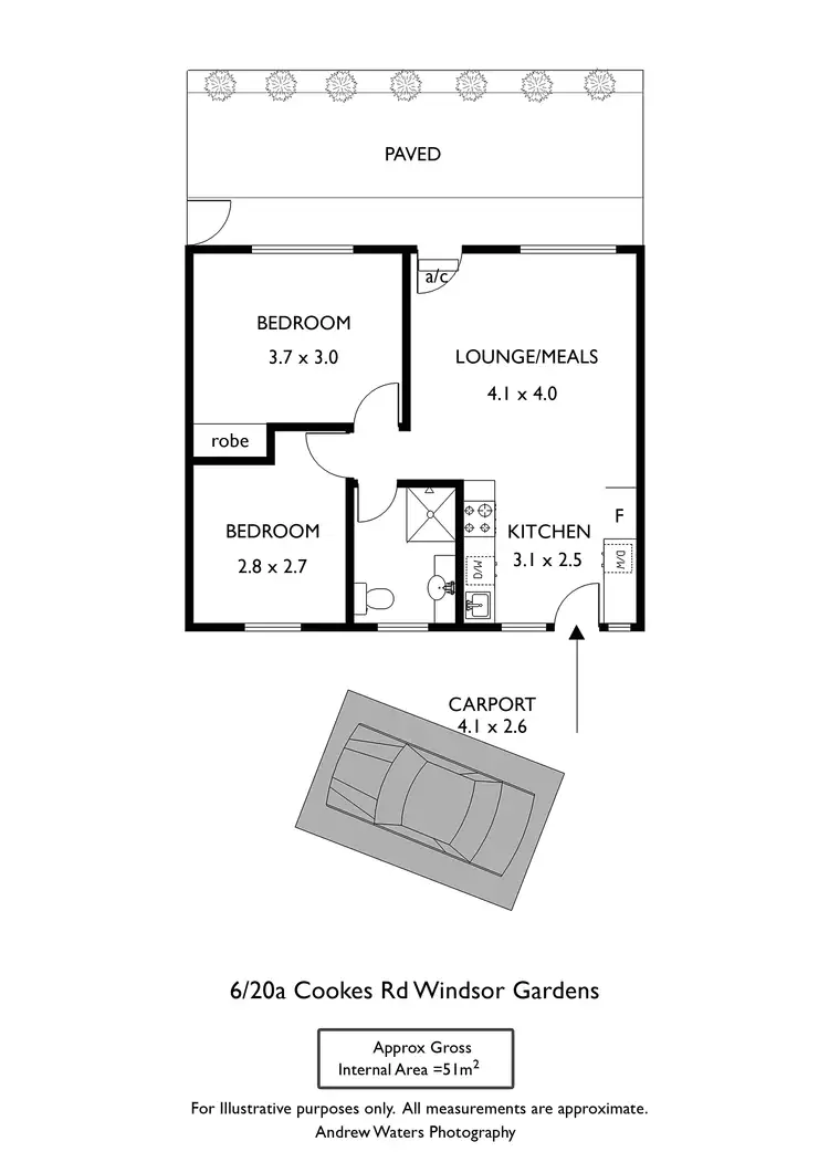 Floorplan of Homely unit listing, 6/20A Cookes Road, Windsor Gardens SA 5087