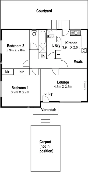 Floorplan of Homely house listing, 1/16 Grampian Street, Preston VIC 3072