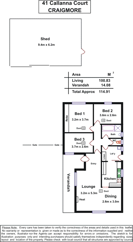 Floorplan of Homely house listing, 41 Callanna Court, Craigmore SA 5114