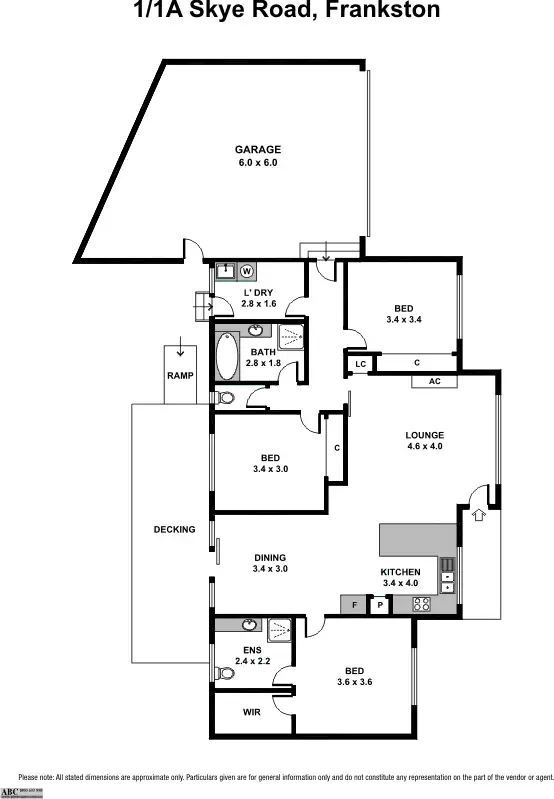 Floorplan of Homely unit listing, 1/1A Skye Road, Frankston VIC 3199