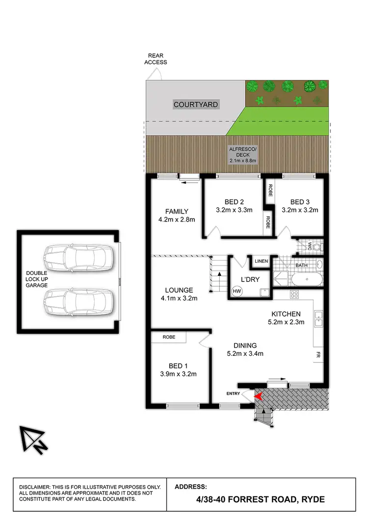 Floorplan of Homely villa listing, 4/38-40 Forrest Rd, Ryde NSW 2112