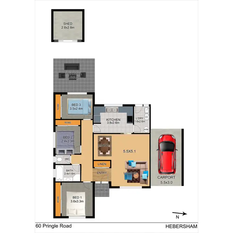 Floorplan of Homely house listing, 60 Pringle Road, Hebersham NSW 2770