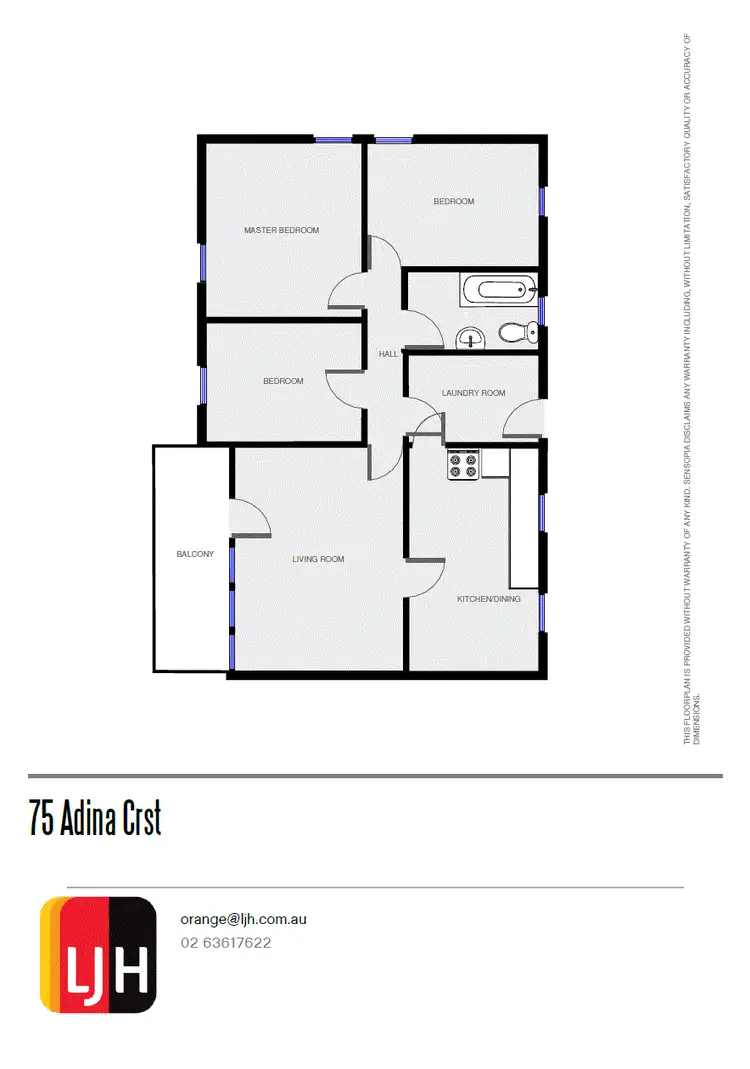 Floorplan of Homely house listing, 75 Adina Crescent, Orange NSW 2800