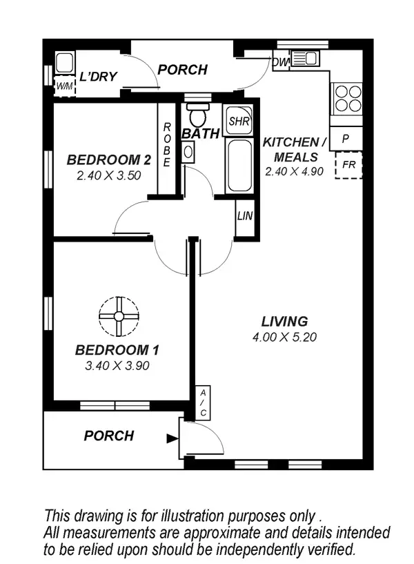 Floorplan of Homely unit listing, 1/16 Carlton Street, Highgate SA 5063