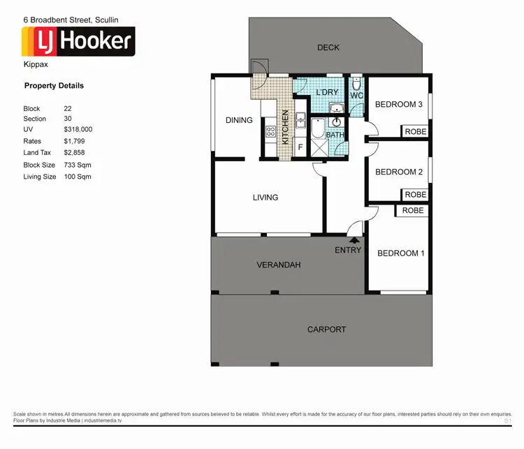 Floorplan of Homely house listing, 6 Broadbent Street, Scullin ACT 2614