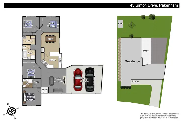 Floorplan of Homely house listing, 43 Simon Drive, Pakenham VIC 3810