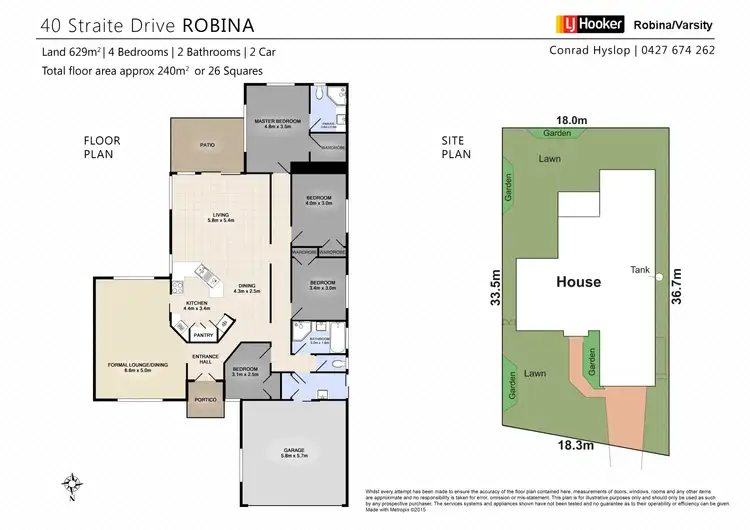 Floorplan of Homely house listing, 40 Straite Drive, Robina QLD 4226