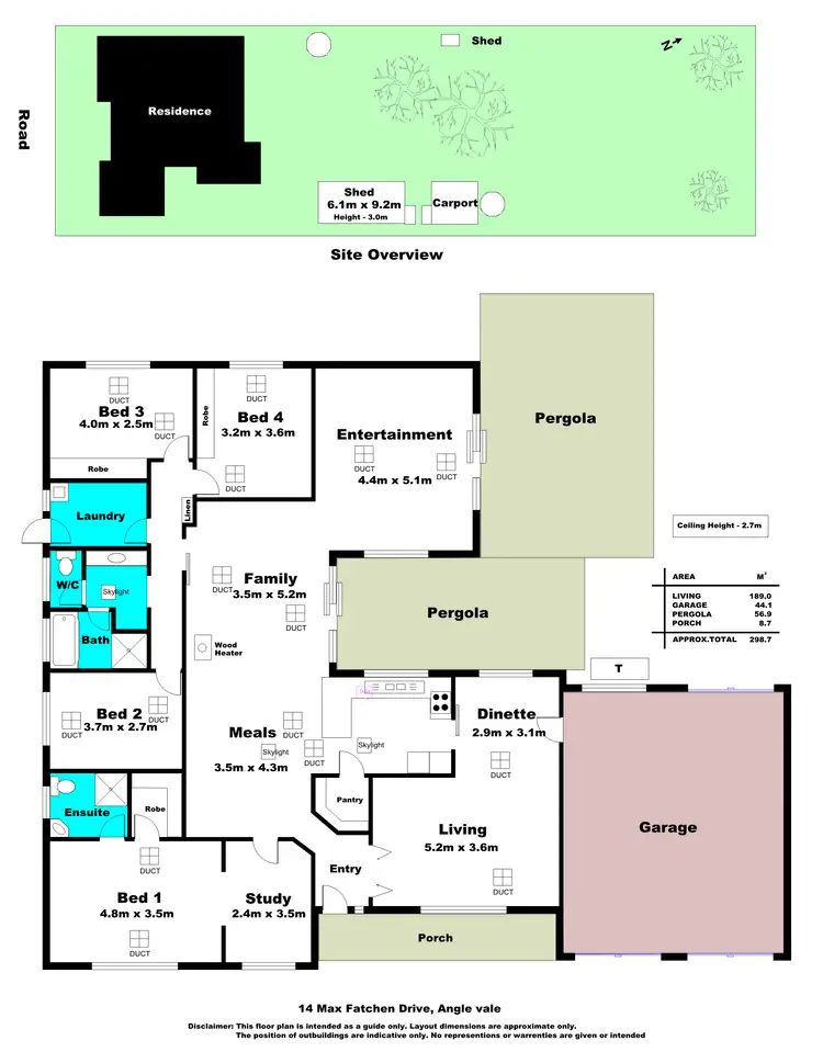 Floorplan of Homely house listing, 14 Max Fatchen Drive, Angle Vale SA 5117