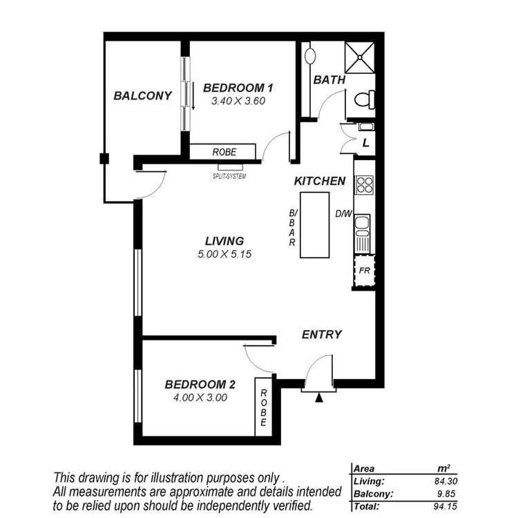 Floorplan of Homely apartment listing, 10/1 Walter Parade, Northgate SA 5085