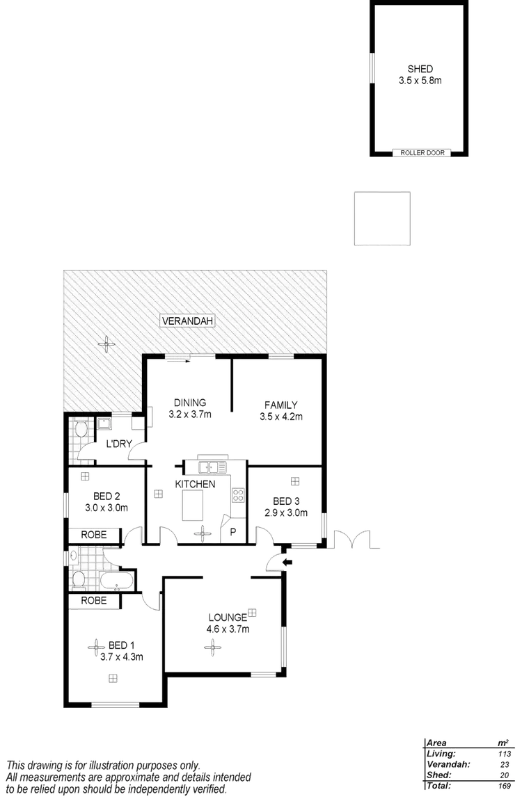 Floorplan of Homely house listing, 9 Meredith Street, Broadview SA 5083