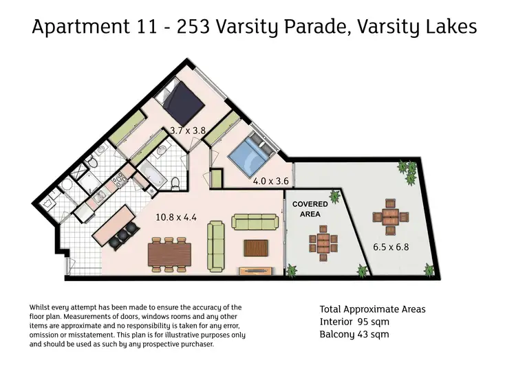 Floorplan of Homely unit listing, 11/253 Varsity Parade, Varsity Lakes QLD 4227
