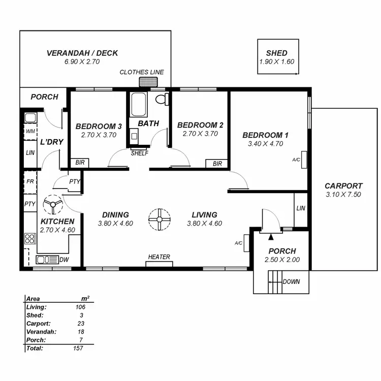Floorplan of Homely unit listing, 1/8 Hill Street, Burnside SA 5066