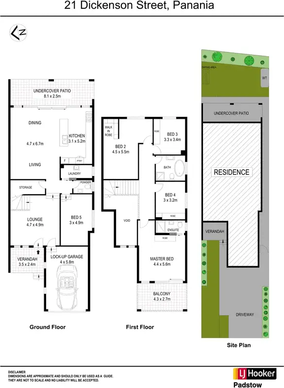 Floorplan of Homely semi-detached listing, 21 Dickenson Street, Panania NSW 2213