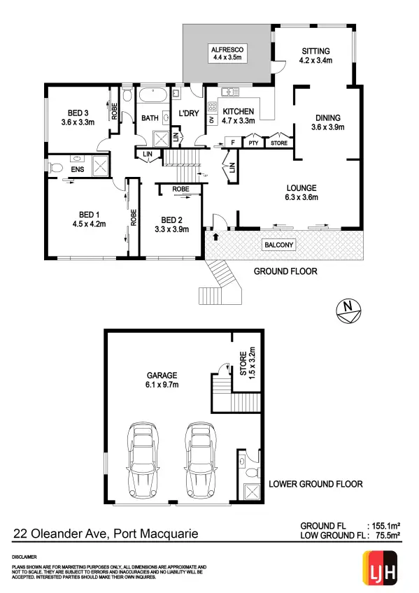 Floorplan of Homely house listing, 22 Oleander Avenue, Port Macquarie NSW 2444