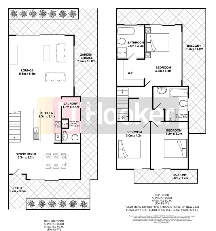 Floorplan of Homely unit listing, 105/21 Head Street 'The Strand', Forster NSW 2428