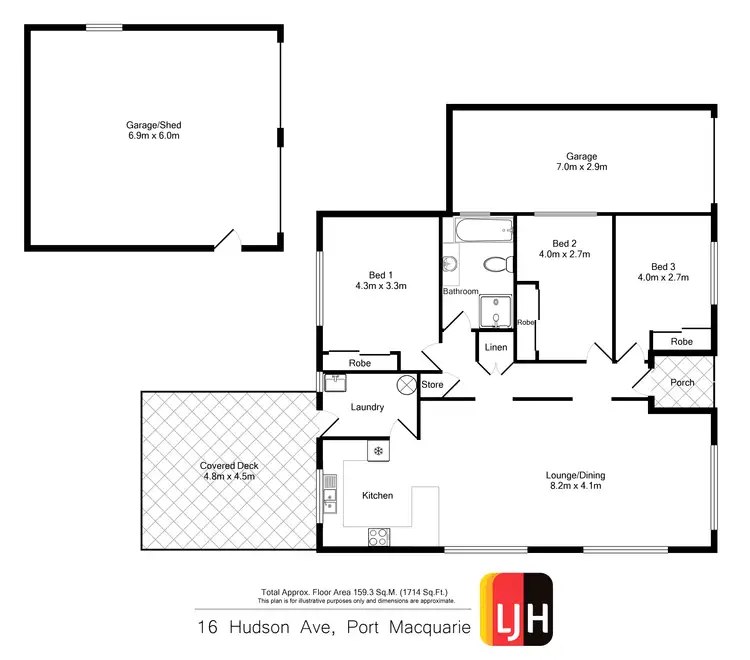 Floorplan of Homely house listing, 16 Hudson Avenue, Port Macquarie NSW 2444