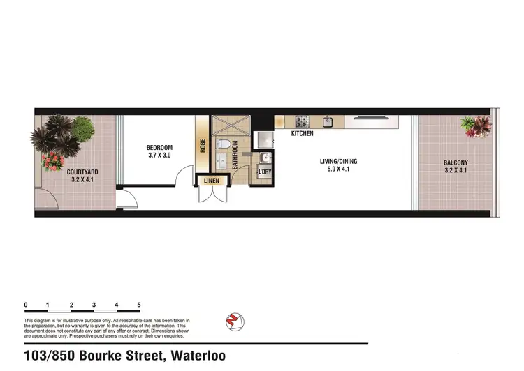 Floorplan of Homely apartment listing, 103/850 Bourke Street, Waterloo NSW 2017