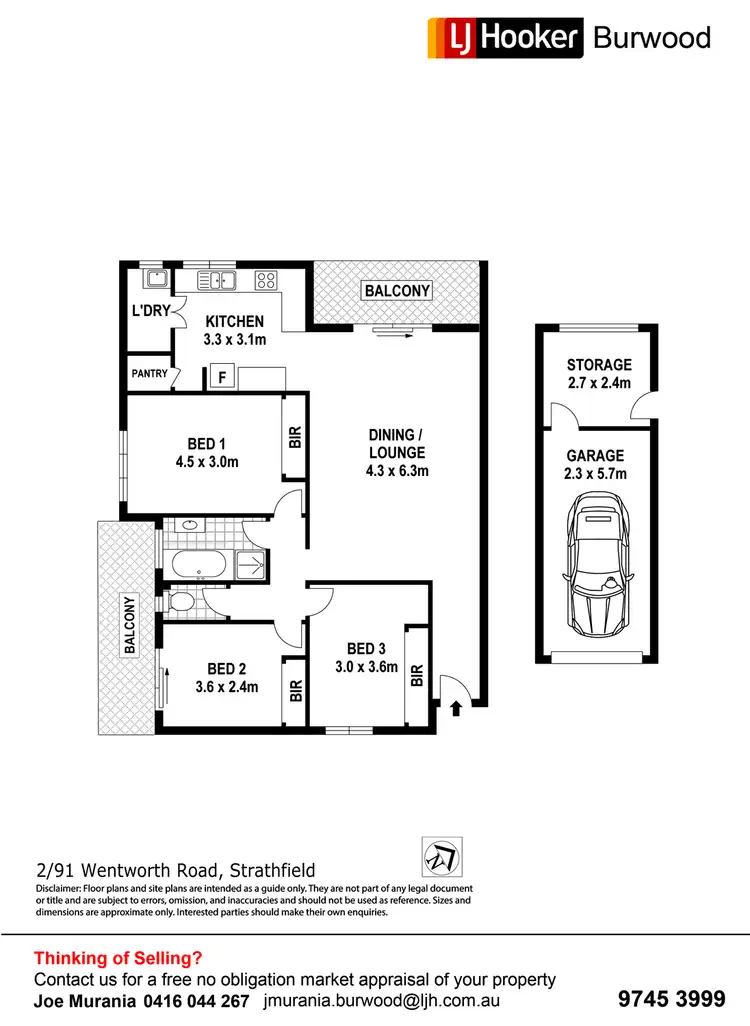 Floorplan of Homely unit listing, 2/91-93 Wentworth Road, Strathfield NSW 2135