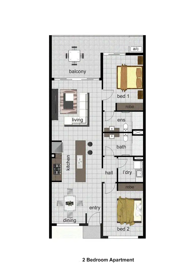 Floorplan of Homely unit listing, 206/250 Farrar Boulevard, Mitchell NT 832