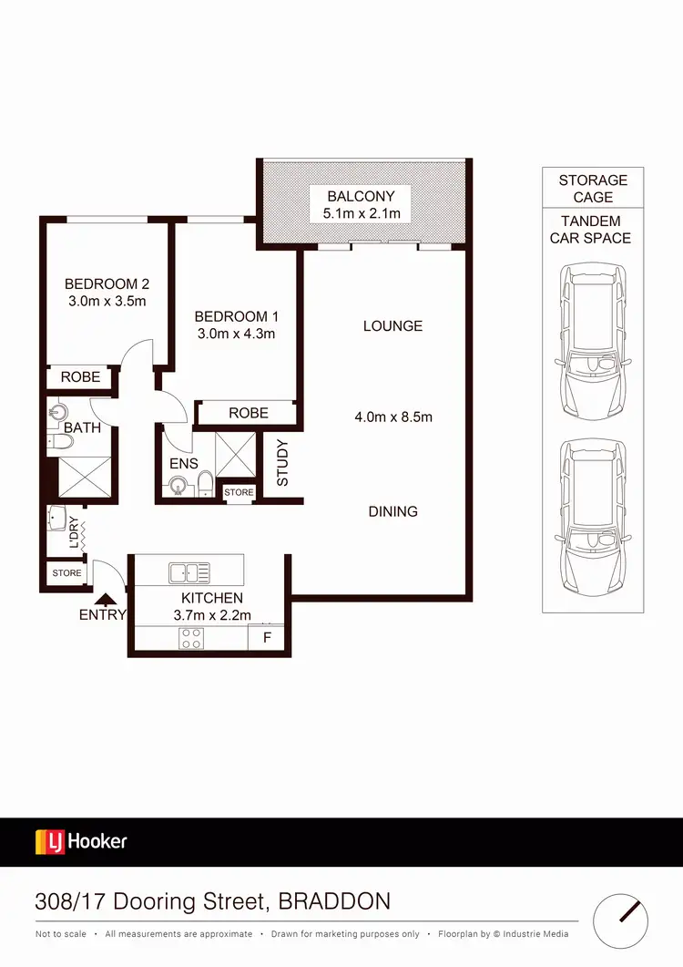 Floorplan of Homely house listing, 308/17 Dooring St, Braddon ACT 2612