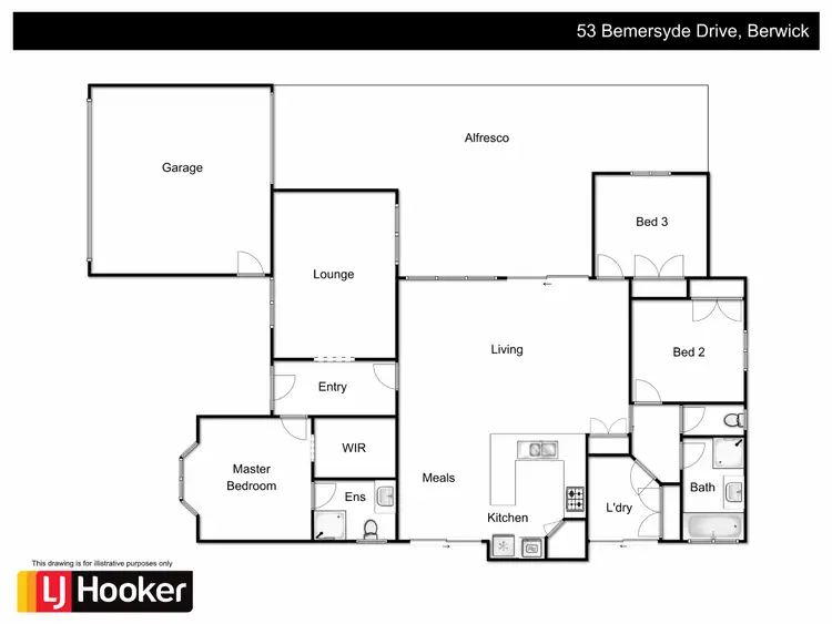 Floorplan of Homely house listing, 53 Bemersyde Drive, Berwick VIC 3806