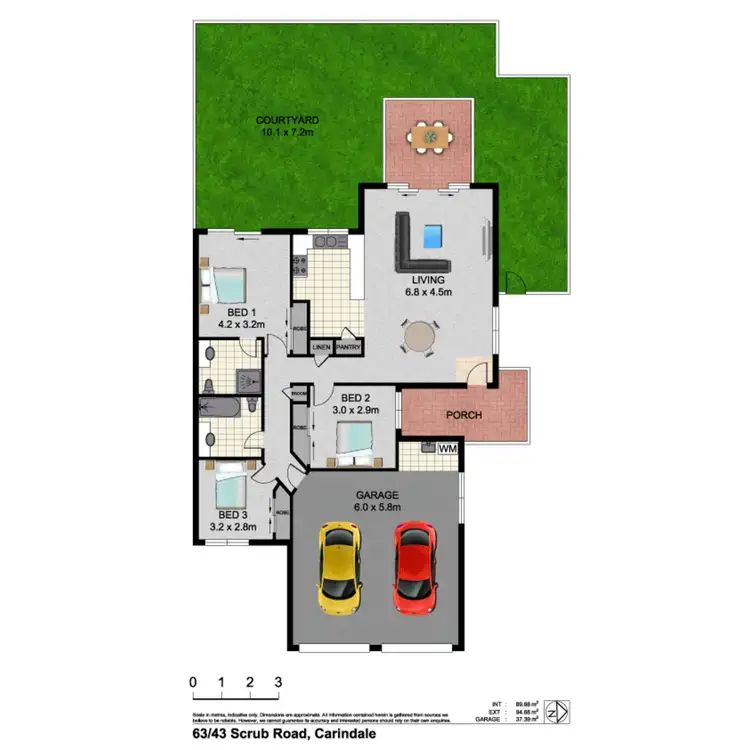 Floorplan of Homely villa listing, 63/43 Scrub Road, Carindale QLD 4152
