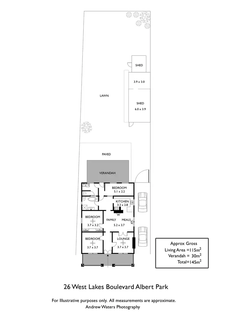 Floorplan of Homely house listing, 26 West Lakes Boulevard, Albert Park SA 5014
