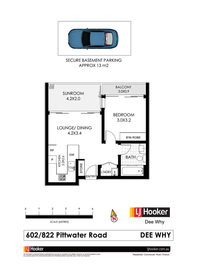 Floorplan of Homely apartment listing, 602/822 Pittwater Road, Dee Why NSW 2099