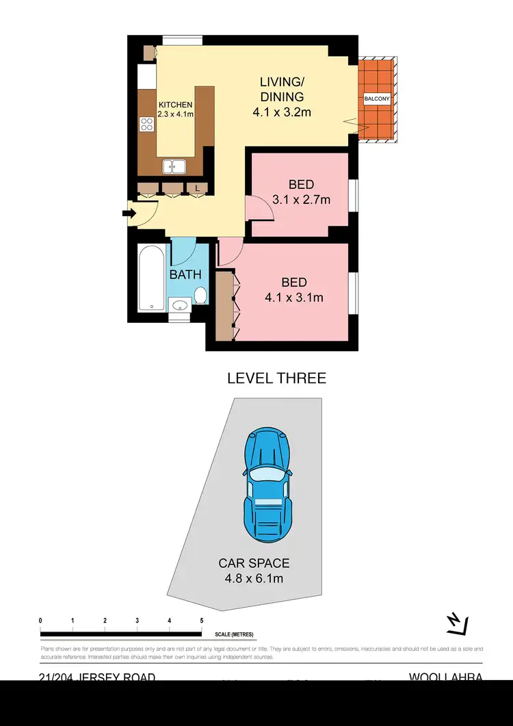 Floorplan of Homely apartment listing, 21/204 Jersey Road, Woollahra NSW 2025