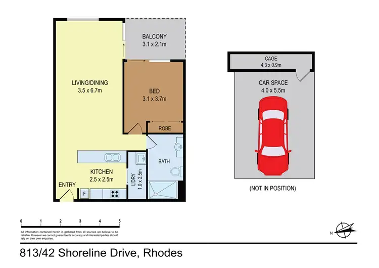 Floorplan of Homely apartment listing, 813/42 Shoreline Drive, Rhodes NSW 2138