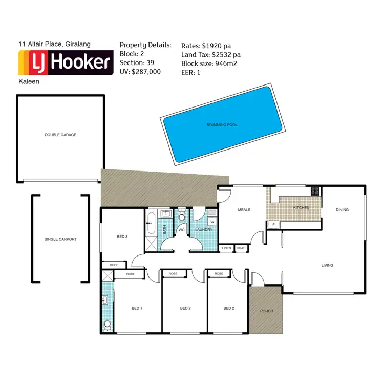 Floorplan of Homely house listing, 11 Altair Place, Giralang ACT 2617