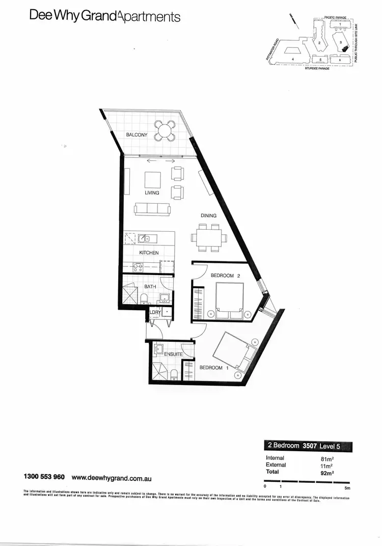 Floorplan of Homely unit listing, 3507/10 Sturdee Parade, Dee Why NSW 2099
