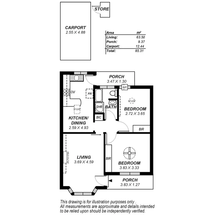 Floorplan of Homely unit listing, 54b Hay Road, Linden Park SA 5065