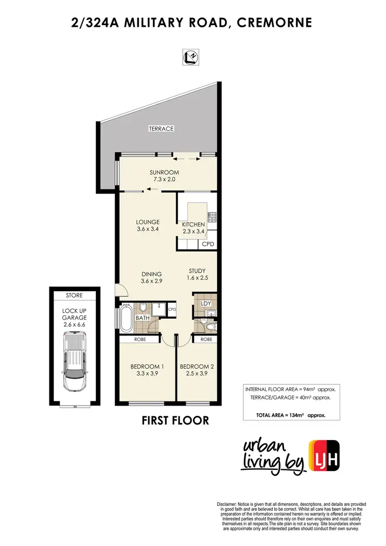 Floorplan of Homely apartment listing, 2/324 Military Road, Cremorne NSW 2090