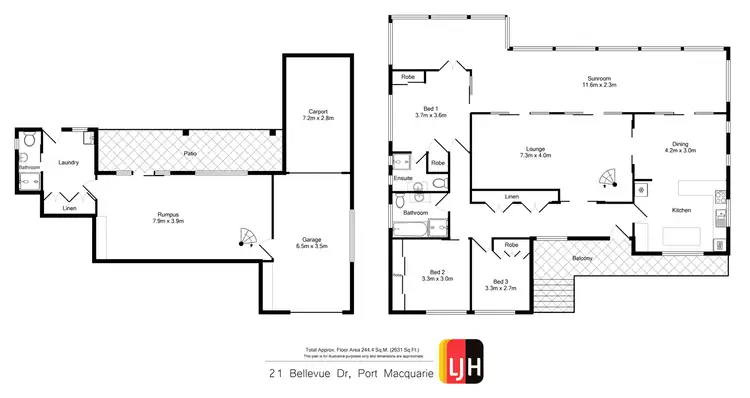 Floorplan of Homely house listing, 21 Bellevue Drive, Port Macquarie NSW 2444