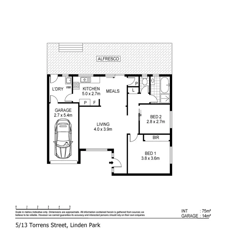Floorplan of Homely unit listing, 5/13 Torrens Street, Linden Park SA 5065