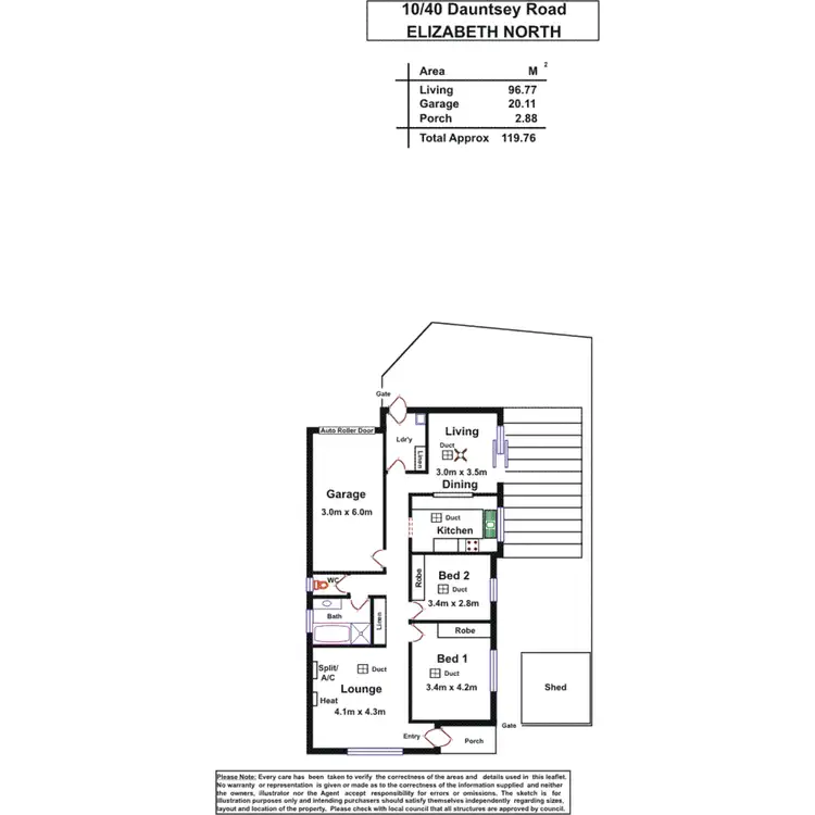 Floorplan of Homely house listing, 10/40 Dauntsey Road, Elizabeth North SA 5113