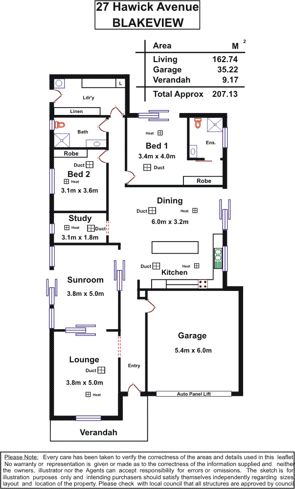 Floorplan of Homely house listing, 27 Hawick Avenue, Blakeview SA 5114