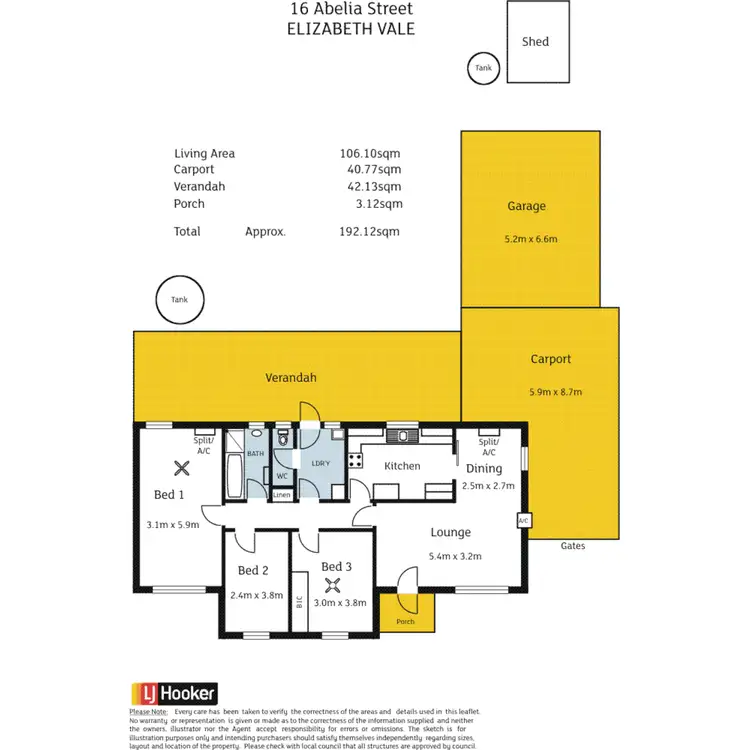 Floorplan of Homely house listing, 16 Abelia Street, Elizabeth Vale SA 5112