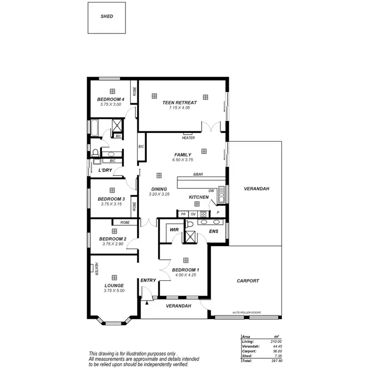 Floorplan of Homely house listing, 160 President Avenue, Andrews Farm SA 5114