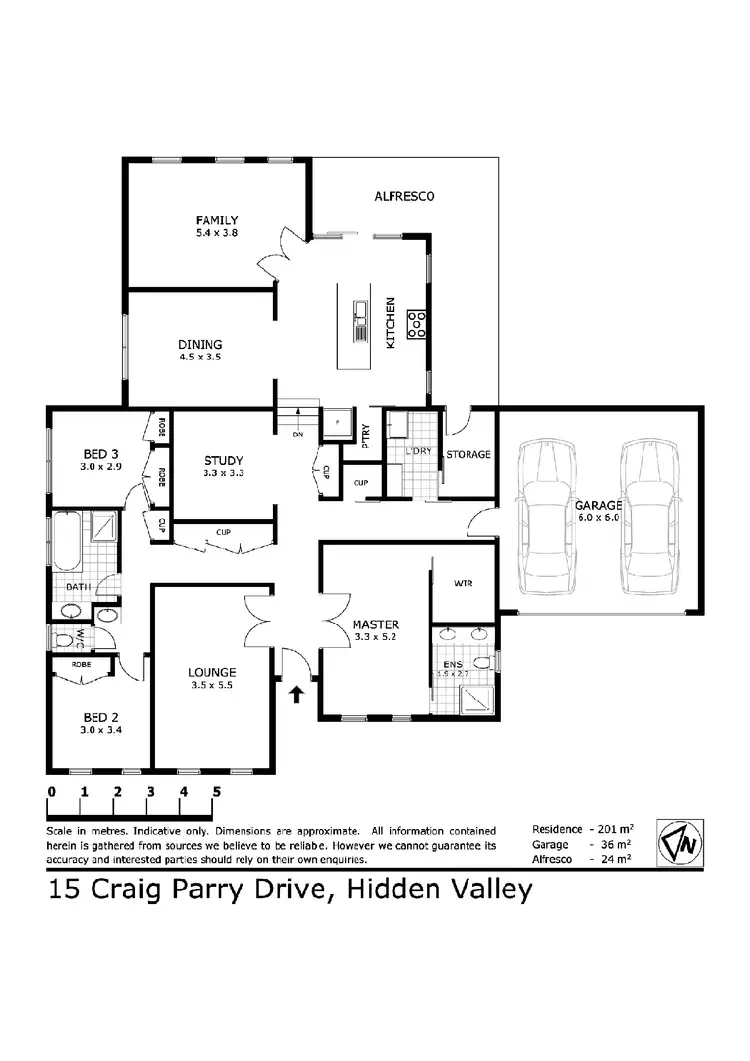 Floorplan of Homely house listing, 15 Craig Parry Drive, Hidden Valley VIC 3756