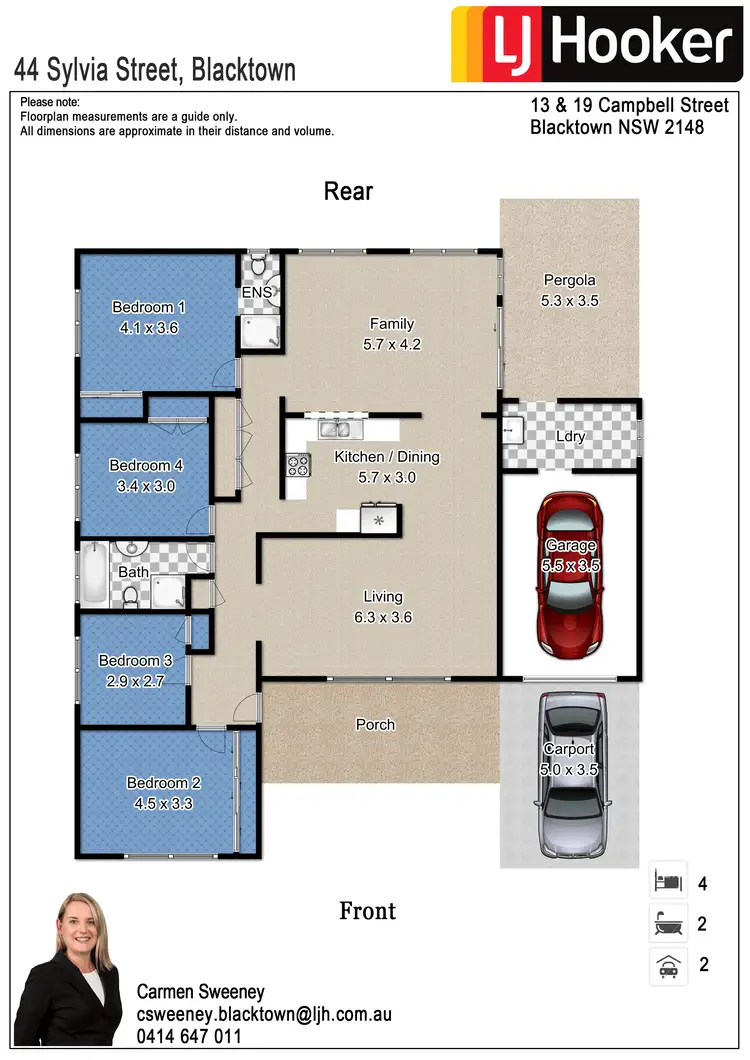Floorplan of Homely house listing, 44 Sylvia Street, Blacktown NSW 2148