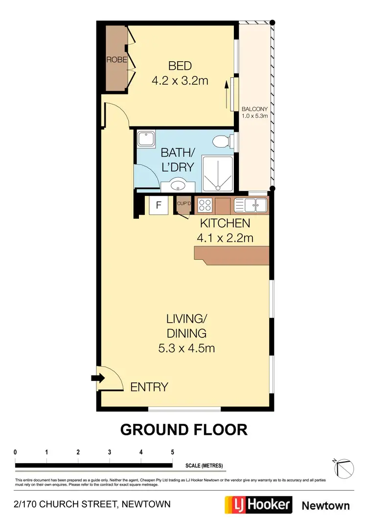 Floorplan of Homely apartment listing, 2/170 Church Street, Newtown NSW 2042