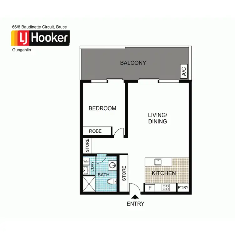 Floorplan of Homely apartment listing, 66/8 Baudinette Circuit, Bruce ACT 2617