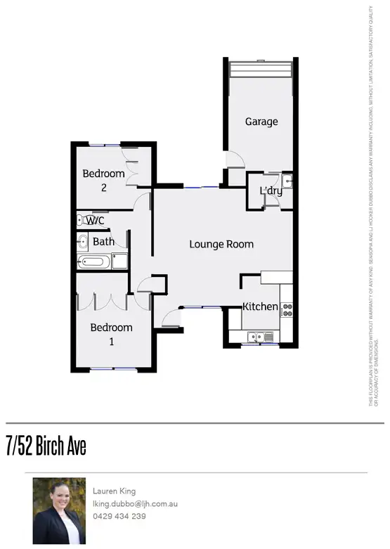 Floorplan of Homely unit listing, 7/52 Birch Avenue, Dubbo NSW 2830